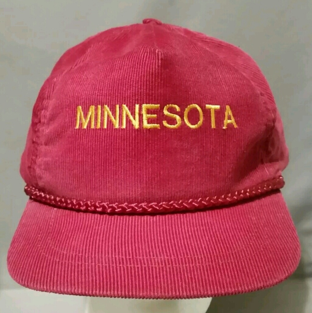 Vtg MINNESOTA Corduroy Hat Cap